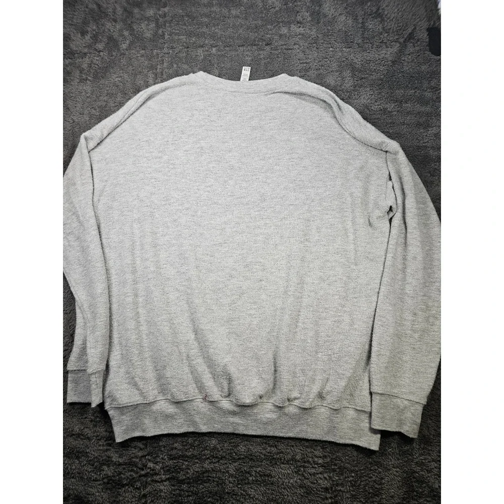 Alo Yoga Sweatshirt Womens M Gray Relaxed Crewneck Long Sleeve Stretch Pullover